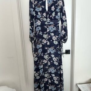 Revamped Navy Floral Long Sleeve Dress